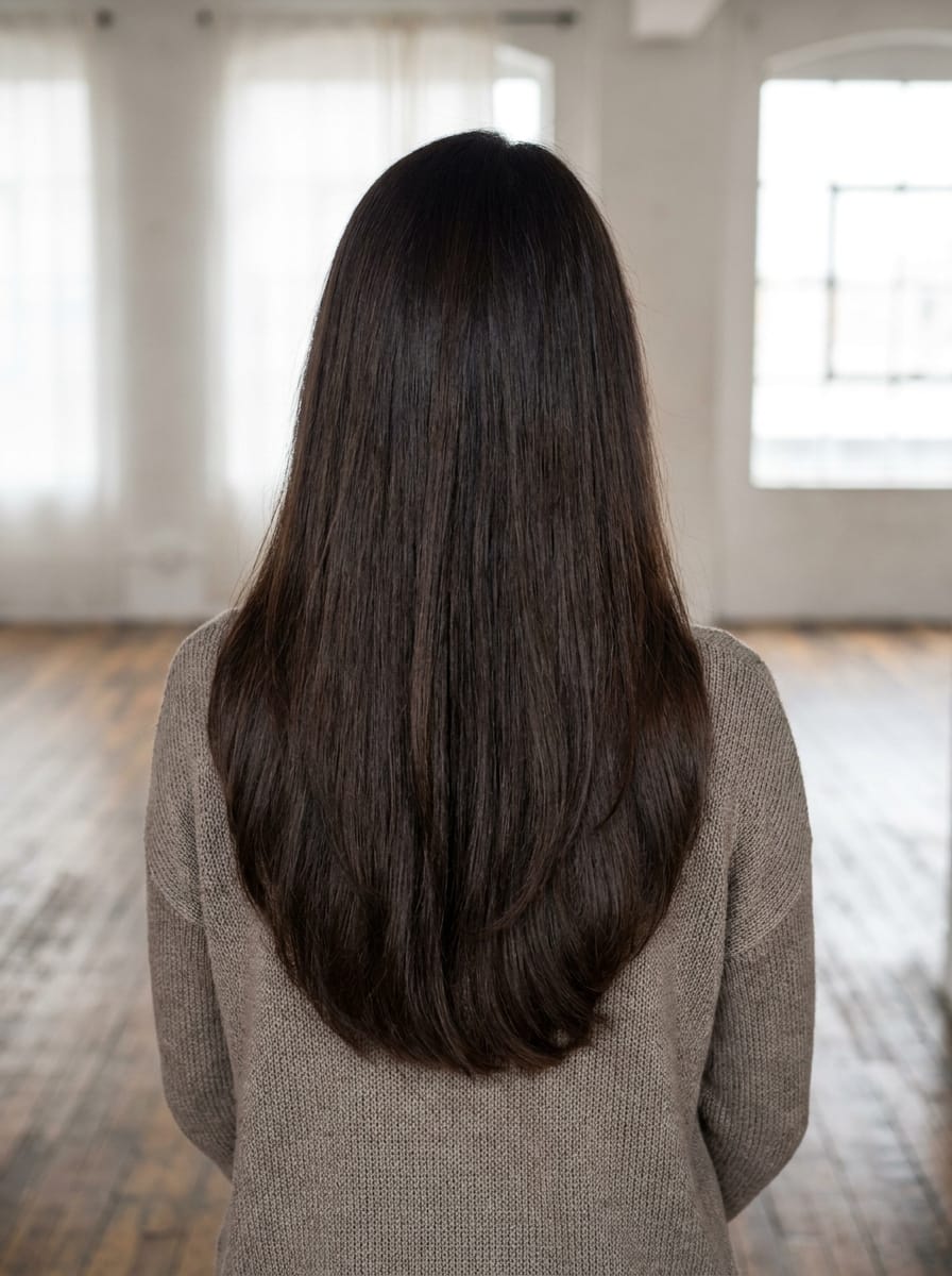 U-Cut mit sanften Layers - Stufenschnitt für glatte Haare